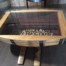 wine barrel table with wine rack