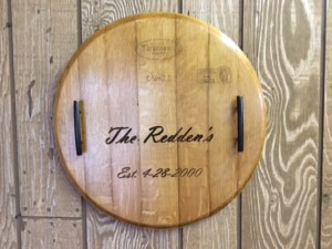 wine plaque customized with name