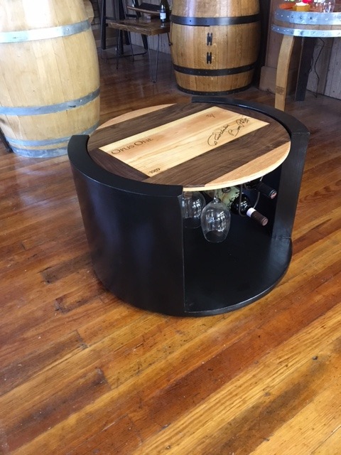 coffee table made from wine box