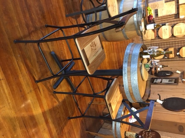 Italian Bar Stools with Wine Barrel Stave Back 1