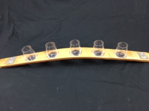 5 Glass Sampler Wine Flight with Authentic Barrel Banding 2