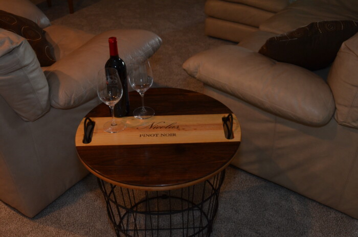 Wine Decor - Wire Basket End Table 4