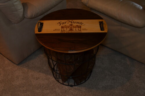 Wine Decor - Wire Basket End Table 9